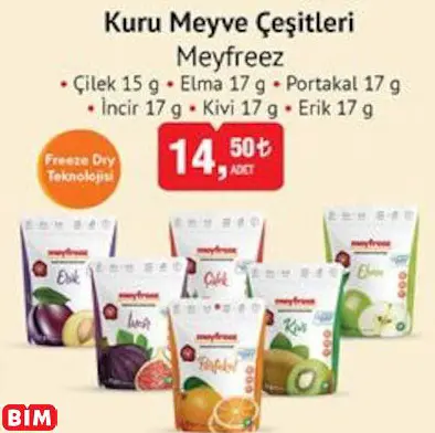 MEYFREEZ KURU MEYVE ÇEŞİTLERİ